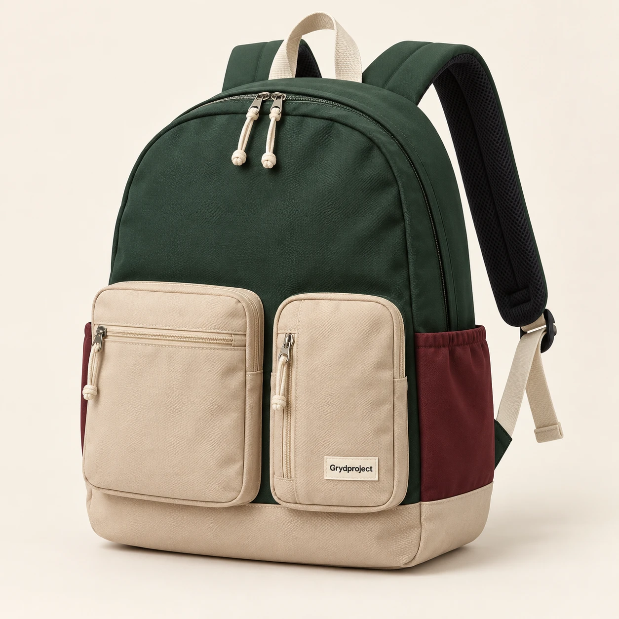 House Colorblock Backpack in Forest–Oat